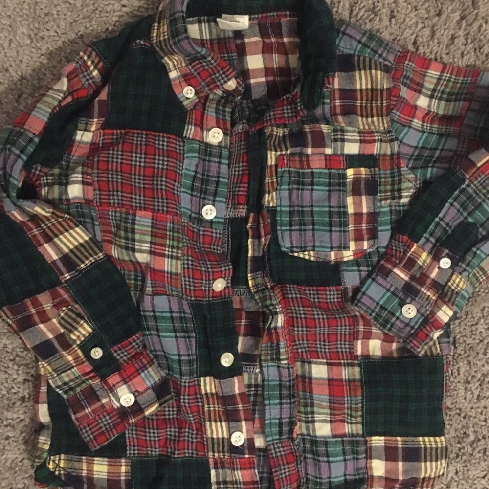 Toddler plaid button down